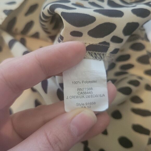 J. Crew cheetah print flow top sleeveless Size 2 - Picture 4 of 7